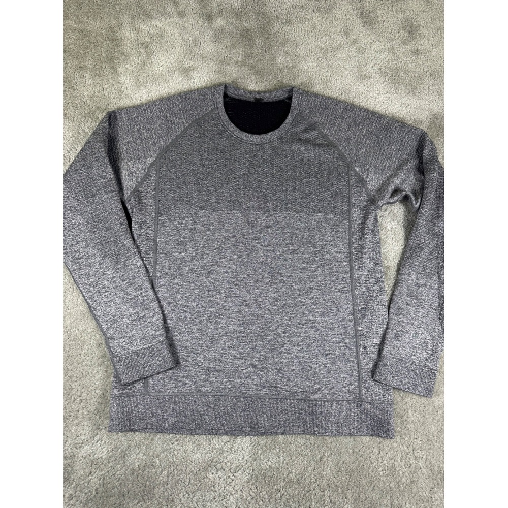 Lululemon Metal Vent Tech Thermal Shirt Heathered Grey Mens Workout Top
